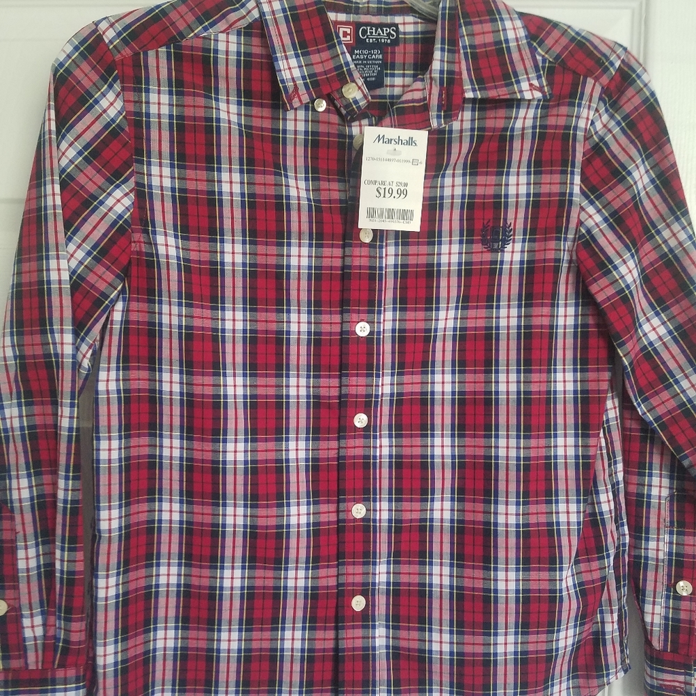 Boys Chaps Red Shirt, Size 10-12